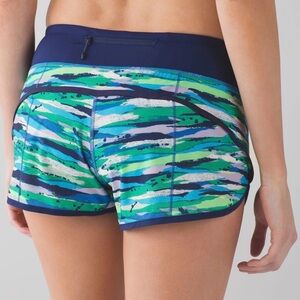 Lululemon Speed Short Seven Wonders Multi / Hero Blue Size 6